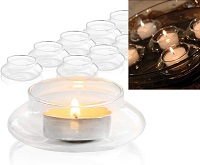 Floating tealight candle holders - 12-piece pack