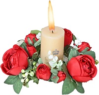 Valentine's Day rose candle ring
