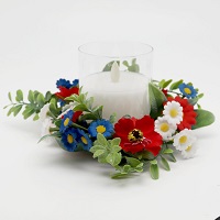 Pair of 4th of July floral wreaths