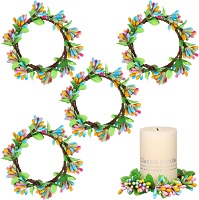 Easter pip berry candle wreaths - Set of 4