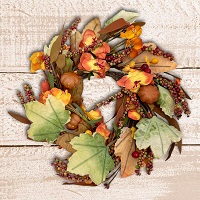 Fall harvest candle ring